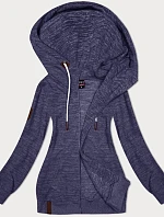 Dámska fleecová mikina tmavomodrá melanž (2312)