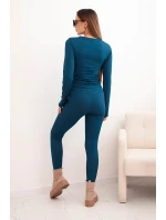 Dámská bavlněná souprava s dlouhým rukávem a legínami mořská Dámská bavlněná souprava s dlouhým rukávem a legínami mořská