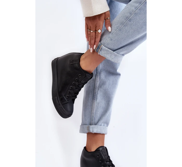 Dámské kožené boty na podpatku Big Star model 21637439 černé - Big Star Shoes