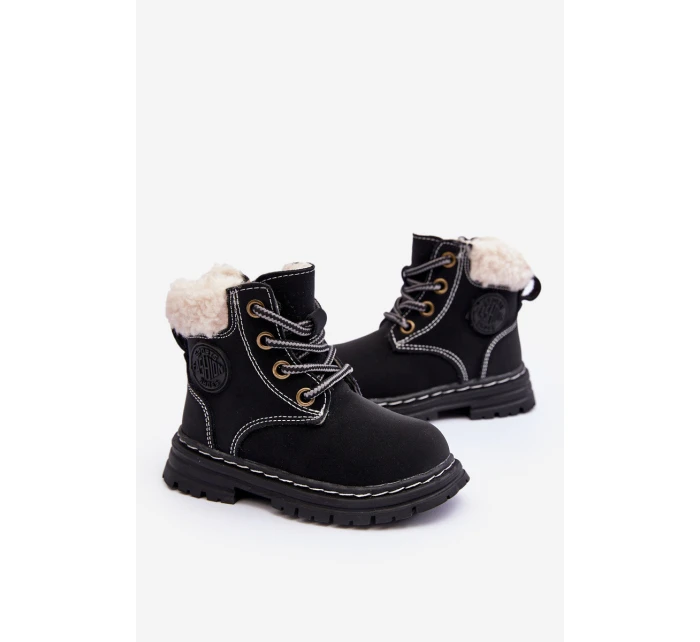 Dětské Trapery Botky Na Zip s Černé model 21640246 - Boto Dětské Trapery Botky Na Zip s Černé model 21640246 - Boto