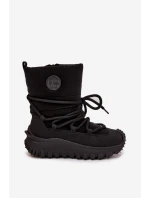 Dámske kožené snežnice Lee Cooper na platforme - čierne Dámske kožené snežnice Lee Cooper na platforme - čierne