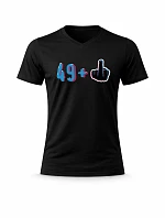 Pánské bavlněné tričko s potiskem - 49+1 - černé