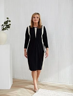 Denné šaty M401 čierno-béžové - La Aurora