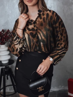 dámské oversize tričko s leopardím vzorem model 21982068 - Dstreet