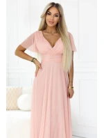 długa  z dekoltem i krótkim  model 22036870 - numoco basic