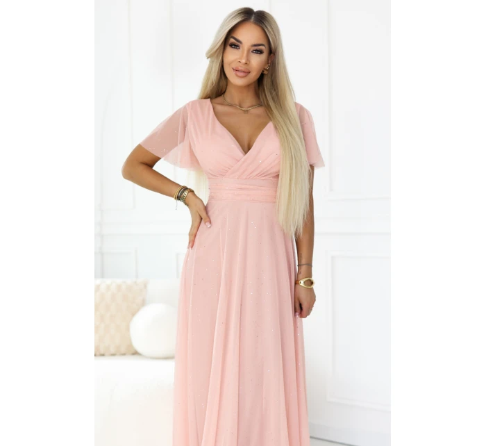 długa  z dekoltem i krótkim  model 22036870 - numoco basic