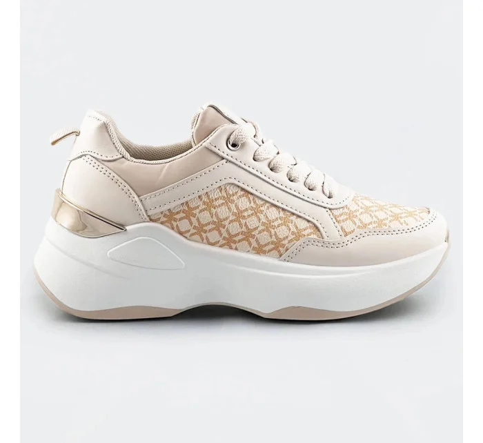 Béžové dámské sportovní boty model 17273267 - Mix Feel Béžové dámské sportovní boty model 17273267 - Mix Feel