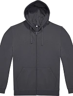 B&C ID.224 Zip Hood Unisex mikina s kapucňou 01.I224 tmavošedá