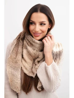 Dámsky vlnený komínový šál KN20 fialový