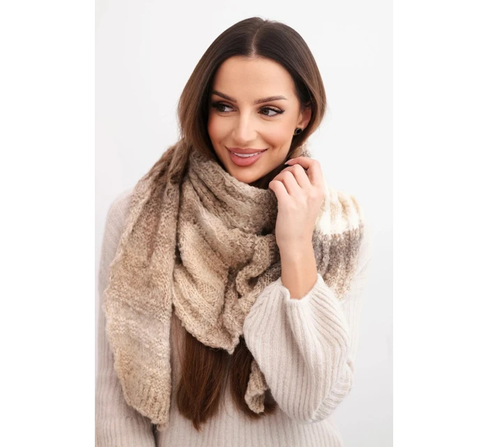 Dámsky vlnený komínový šál KN20 fialový