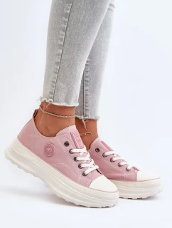 Dámske tenisky na pevnej podrážke Big Star Pink