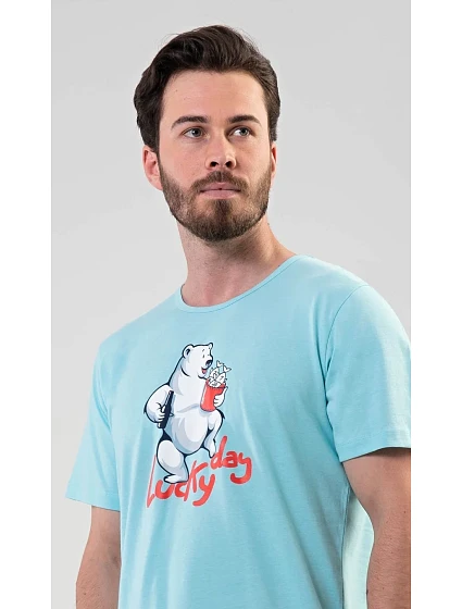 Pánské pyžamo šortky Lucky model 22408362 - Vienetta MAN Pánské pyžamo šortky Lucky model 22408362 - Vienetta MAN