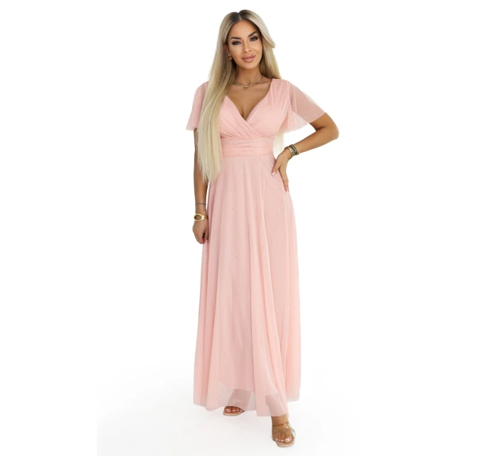 długa  z dekoltem i krótkim  model 22036870 - numoco basic