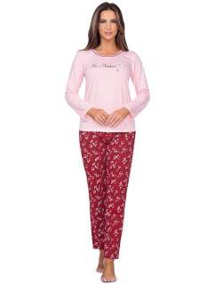 Dámske pyžamo Grace ružové s potlačou