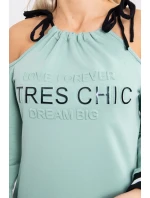 Tres Chic tmavo mätové šaty