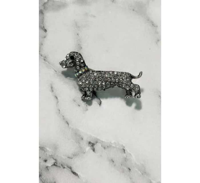 Brošňa Pes A-2-21-6 strieborná farba