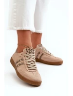 model 21665854 Semišové Nízké Dámské Tenisky Beige - Zazoo model 21665854 Semišové Nízké Dámské Tenisky Beige - Zazoo