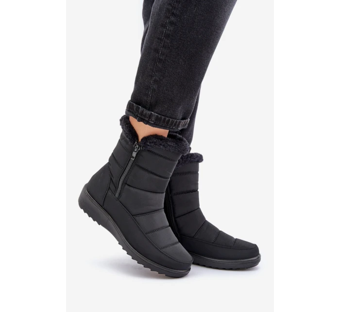 Dámské Sněhule Na Zip S Kožíškem Černé model 21675452 - EVENTO Dámské Sněhule Na Zip S Kožíškem Černé model 21675452 - EVENTO