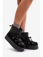 Sněhule S Na Platformě Černé model 21676673 - Boto