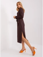 LK SK 509447 šaty.75P tmavo hnedá