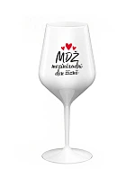 MEDZINÁRODNÝ DEŇ VÍNA - biely nerozbitný pohár na víno 470 ml