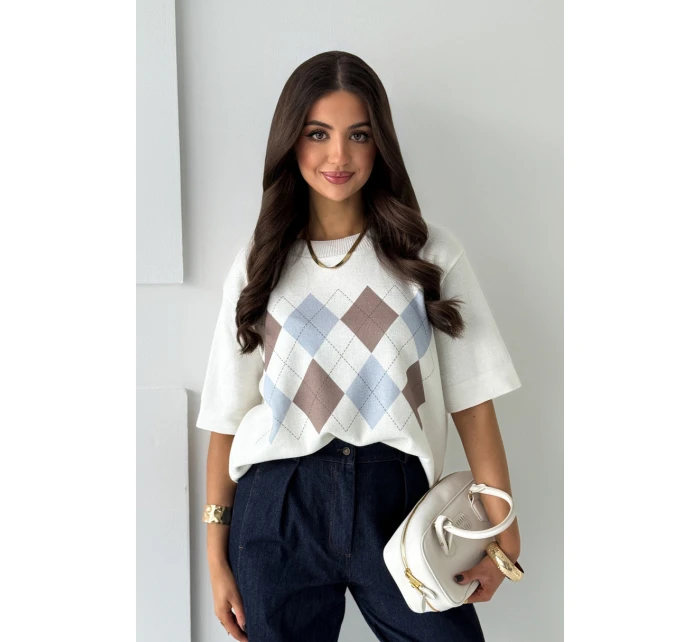 SVETER S KOSOŠTVORCOVÝM ROZKROKOM