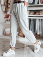 Dámské kalhoty chinos s páskem světle šedá Dstreet model 21986273 - FashionStreet