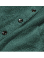 Krátký tmavě zelený přehoz přes oblečení typu alpaka na knoflíky model 18035548 - MADE IN ITALY