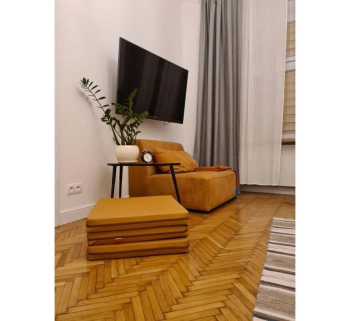 SKLADACÍ GYMNASTICKÝ MATRAC HNEDÝ 180CM LAVIČKA