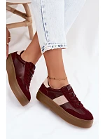 Dámské tenisky na platformě Big Star model 22185472 Bordó - Big Star Shoes
