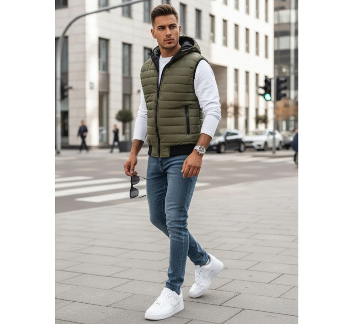 Pánská zelená vesta Dstreet model 21965589 - FashionStreet Pánská zelená vesta Dstreet model 21965589 - FashionStreet