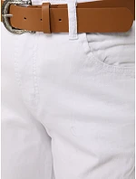 Dámske baggy džínsy s opaskom biele FashionStreet UY2930