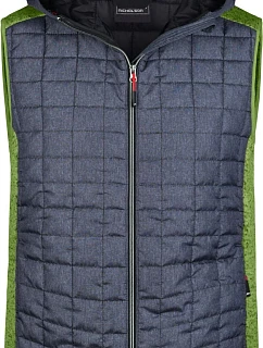 JN Pánská pletená hybridní vesta 02.0 kiwi melange/anthracite melange model 22528835 - Daiber