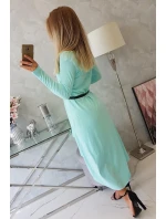 Šaty s ozdobným páskem a nápisem mint Šaty s ozdobným páskem a nápisem mint