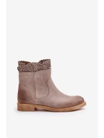 Niskie Botki Damskie Na Płaskim Obcasie Zamszowe Lewski 3624 Cappucino Niskie Botki Damskie Na Płaskim Obcasie Zamszowe Lewski 3624 Cappucino