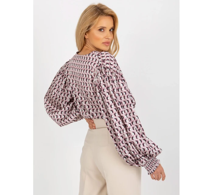 Dámska košeľa LK KS 509017 1.97 biela a ružová - FPrice Dámska košeľa LK KS 509017 1.97 biela a ružová - FPrice