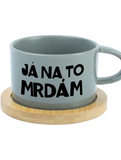 JÁ NA TO MRDÁM - šedý hrníček makronka 200 ml