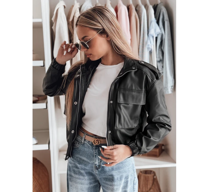 Dámská krátká oversize bunda typu bomber černá Dstreet model 21984297 - FashionStreet