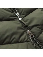 DŁUGA PIKOWANA KURTKA DAMSKA ZIMOWA KHAKI model 21241976 - Libland