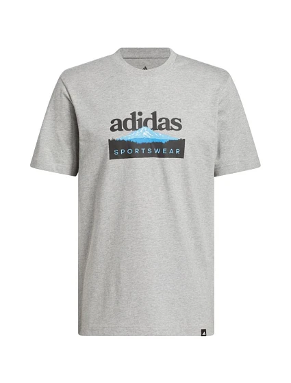 Pánské tričko Mountain Graphic Tshirt light grey pánské model 22143490 - ADIDAS Pánské tričko Mountain Graphic Tshirt light grey pánské model 22143490 - ADIDAS