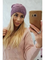 Fleecová čiapka Carolina K243 tmavo ružová