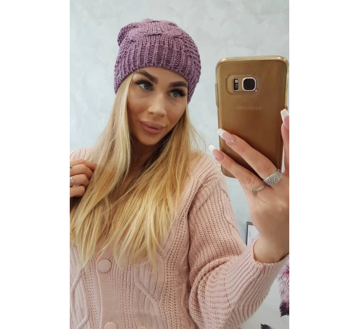 Fleecová čiapka Carolina K243 tmavo ružová