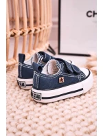 Dziecięce Trampki Na Rzepy BIG STAR HH374201 Granatowe