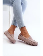 Mokasyny Damskie Z Eko Zamszu Fioletowe Amrutia