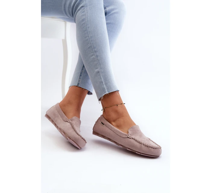 Mokasyny Damskie Z Eko Zamszu Fioletowe Amrutia