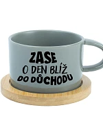 ONE DAY CLOSER TO HOME - sivý pohár na makrónky 200 ml