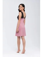 Dámska nočná košeľa Larisa Powder Pink with Black - Babella