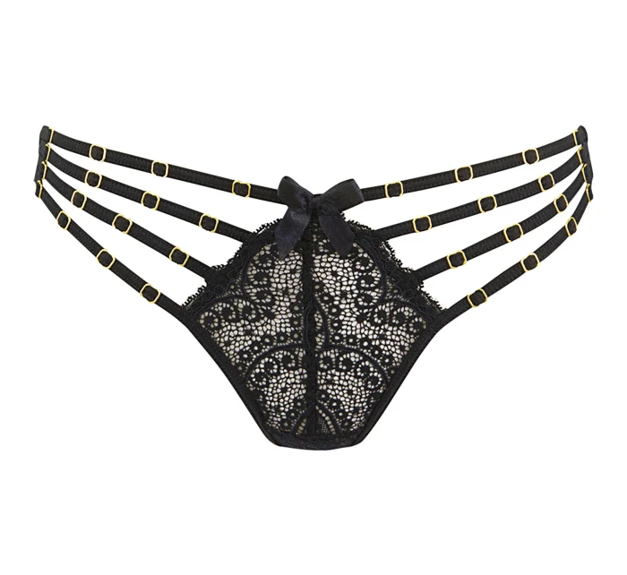 Dámske sexy tangá V-10088 Black - Axami