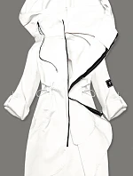 Tenká dámska sukňa s kapucňou krémová (B8118-26)