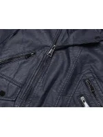 Tmavomodrá dámska bunda ramoneska (BN-20025-2) Tmavomodrá dámska bunda ramoneska (BN-20025-2)